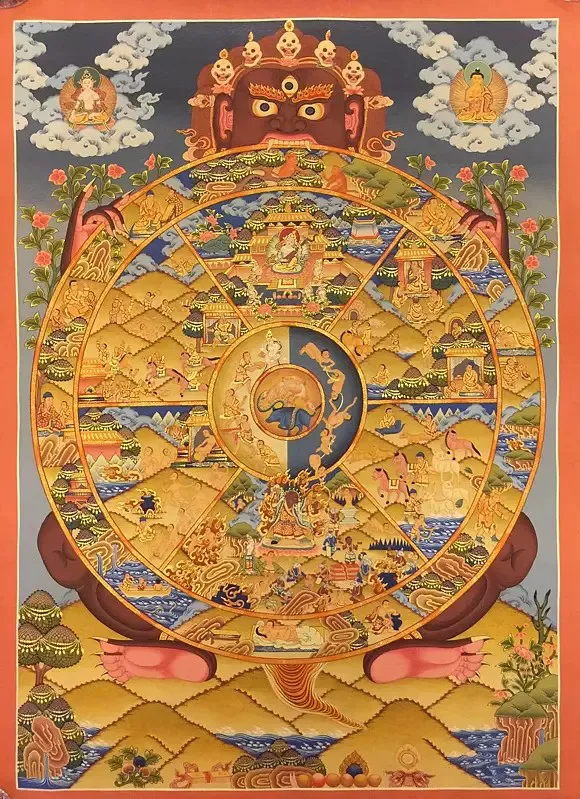 Wheel of Life Thangka (Brocade