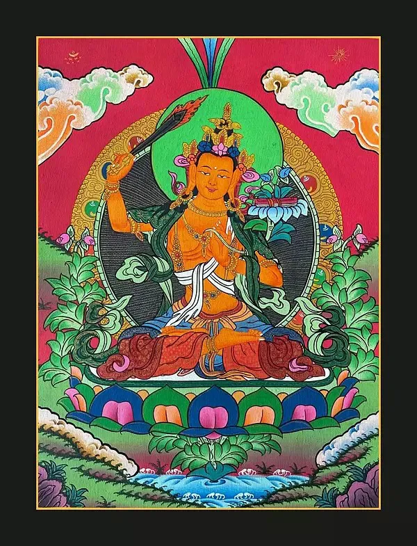 Manjushree Thangka Painting (B