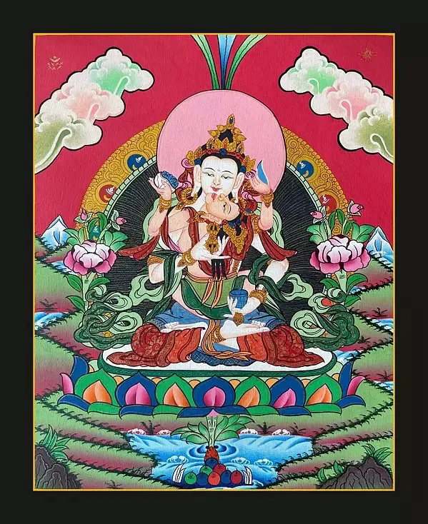 Vajrasattva Shakti Thangka Pai