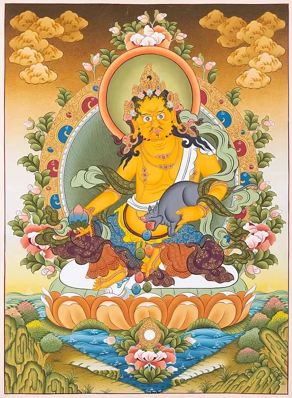 Dzambala (Brocadeless Thangka)