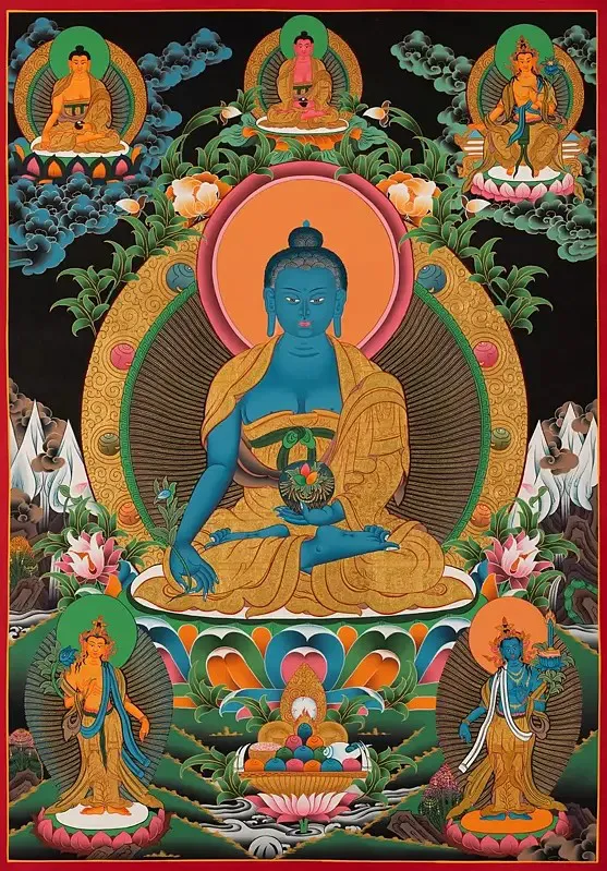 Medicine Buddha with Maitreye 