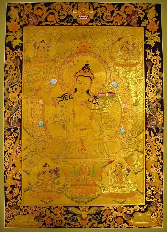 Manjushri Thangka (Brocadeless