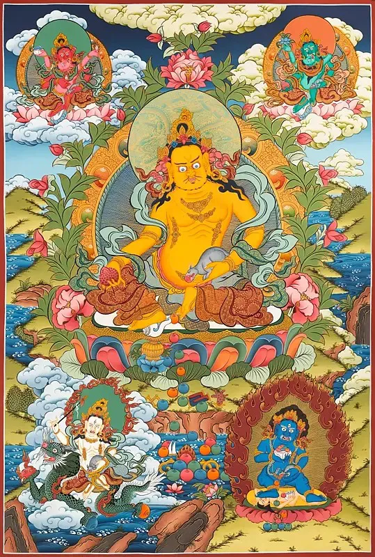 Dzambala Thangka (Brocadeless 
