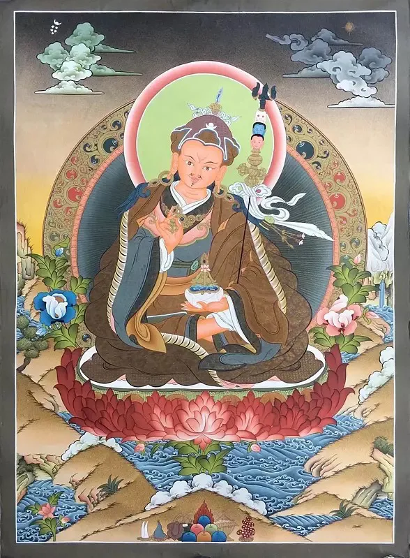 Guru Rinpoche Thangka (Brocade