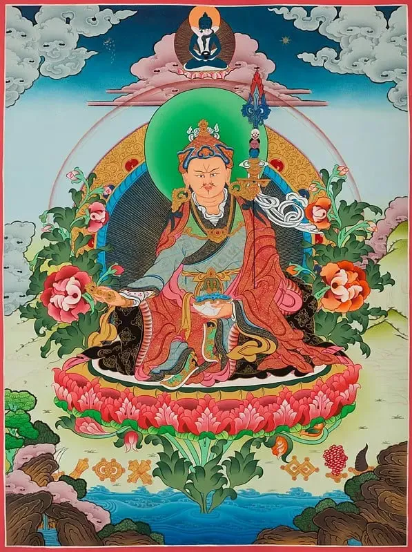 Guru Rinpoche Thangka (Brocade