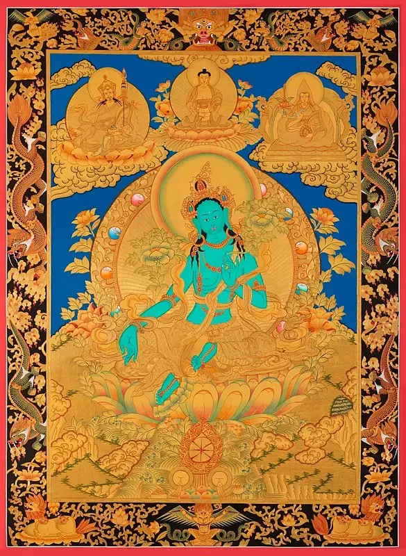 Mother Green Tara With Newari 