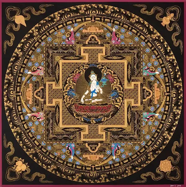 White Tara Mandala (Brocadeles