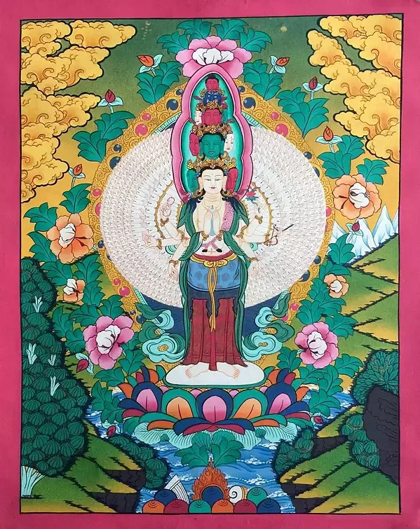 Lokeshvara Thangka (Brocadeles
