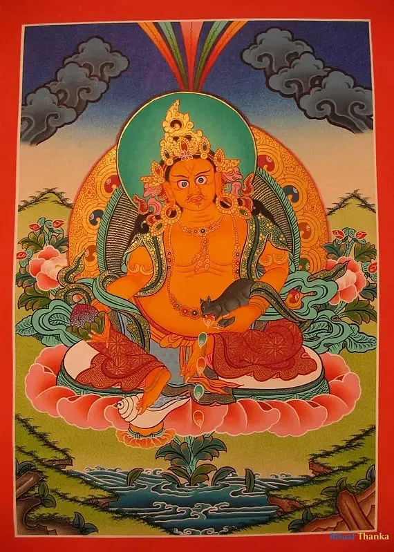 Dzambala (Brocadeless Thangka)
