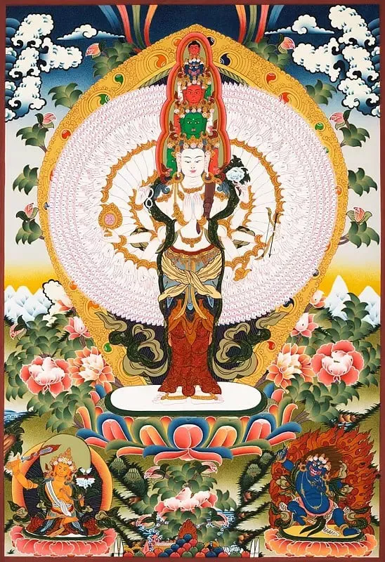 Lokeshvara Thangka (Brocadeles