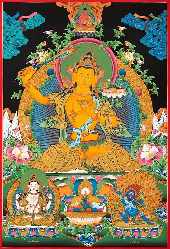 Manjushree (Brocadeless Thangk