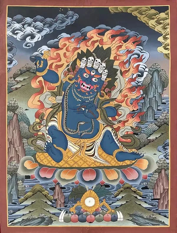 Vajrapani Thangka (Brocadeless
