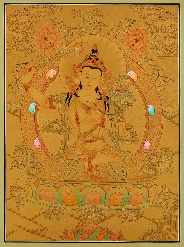 Manjushri Thangka (Brocadeless