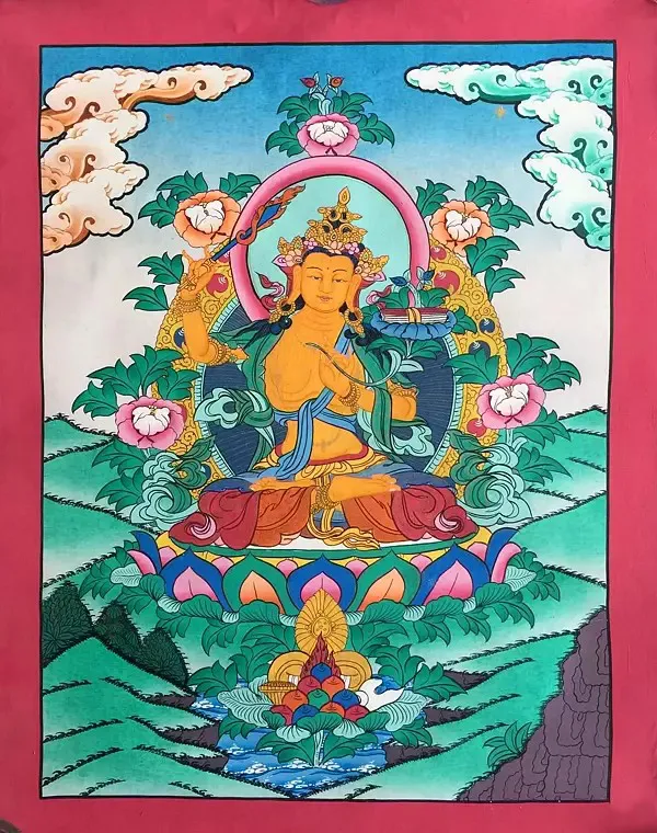 Manjushree  Thangka (Brocadele