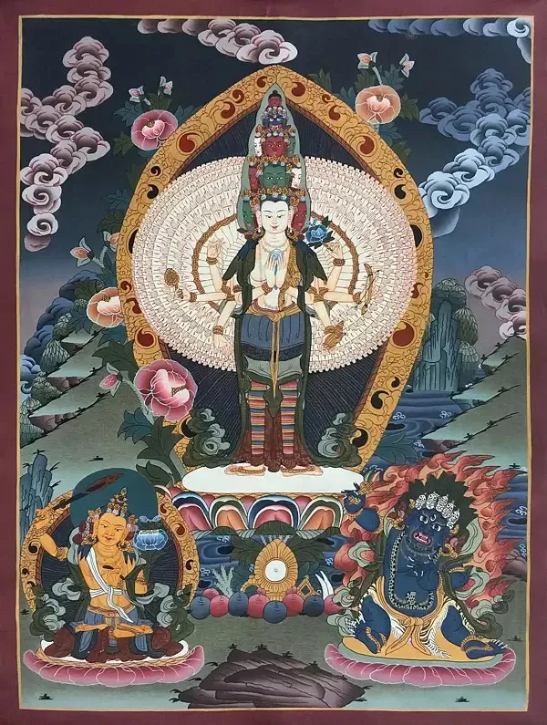 Lokeshvara Thangka (Brocadeles