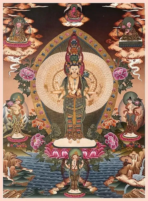 Lokeshvara Thangka (Brocadeles