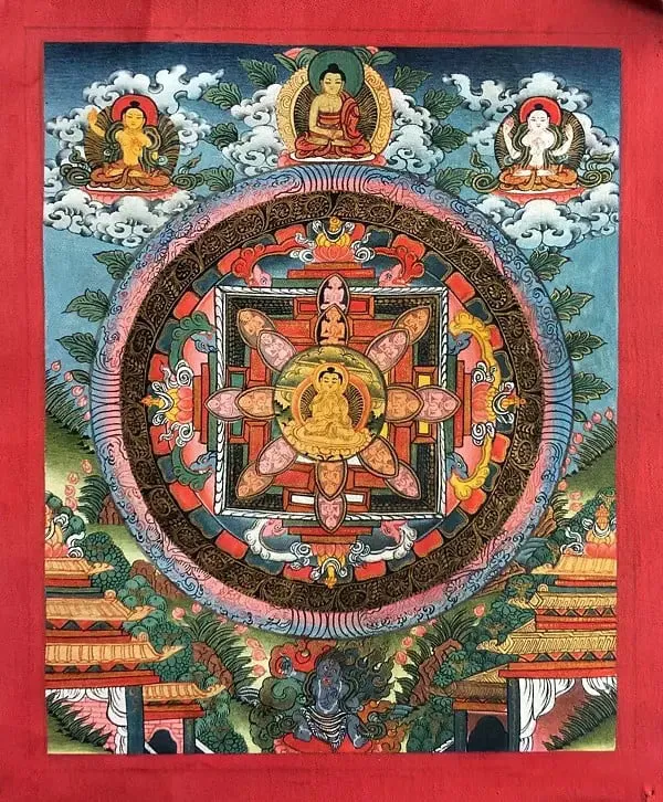 Buddha With Chakra (Brocadeles