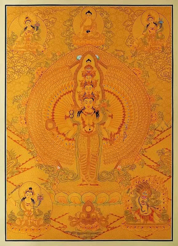 Lokeshvara Thangka (Brocadeles