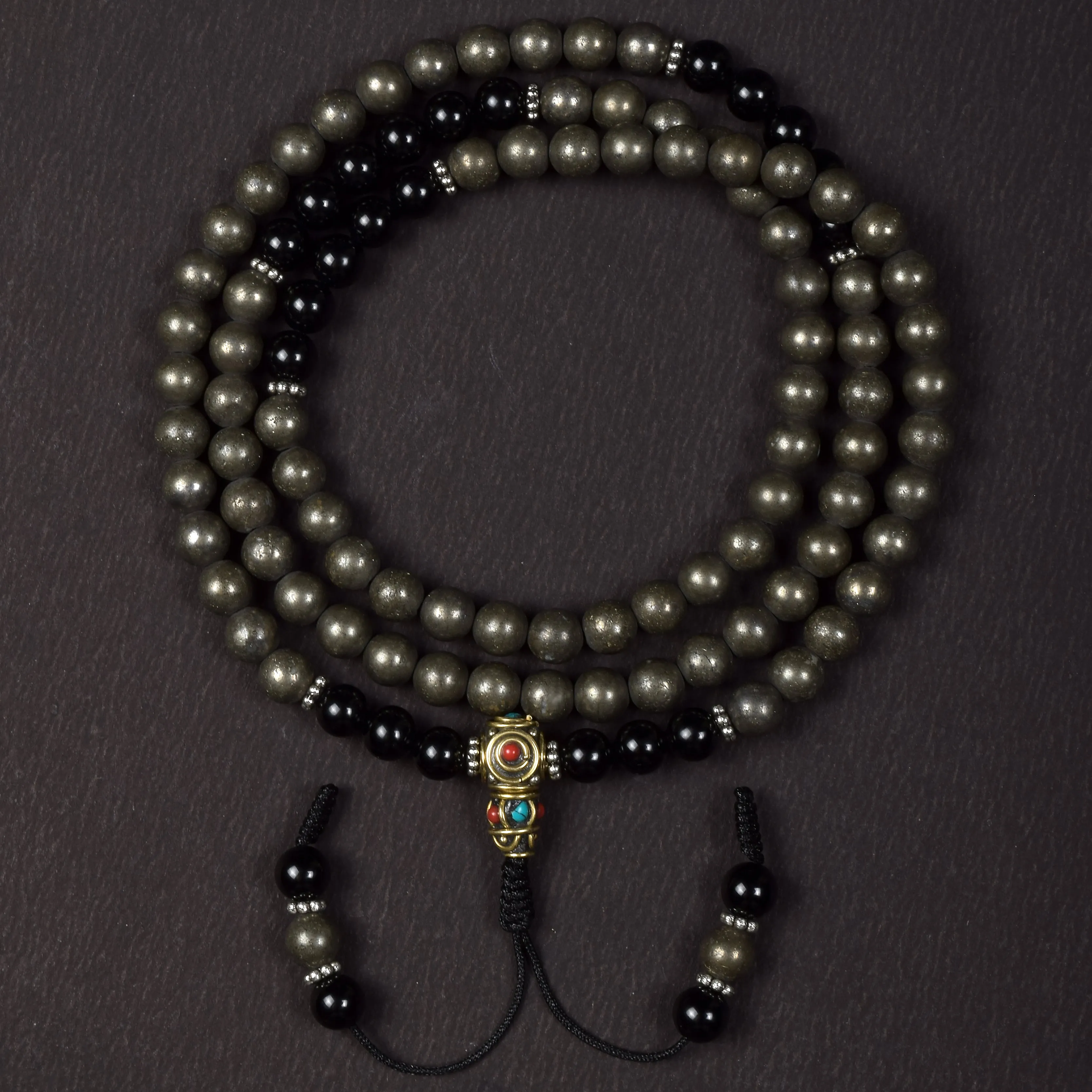 Pyrite & Onyx Mala – Prosp