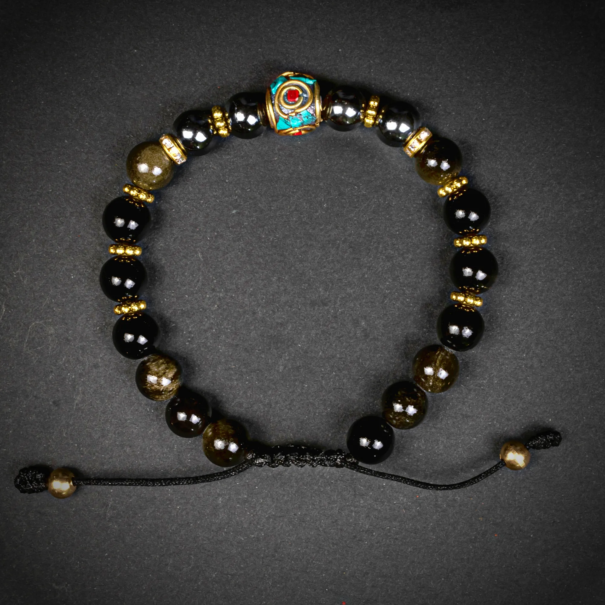 Obsidian With Hematite Groundi